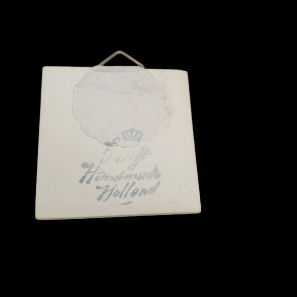 LOT Delft Tea Strainer & Mini Tile Dutch Holland Wooden Shoe, Blue White VTG Tri - Picture 7 of 10